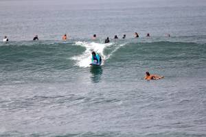 Surfing batu bolong beach